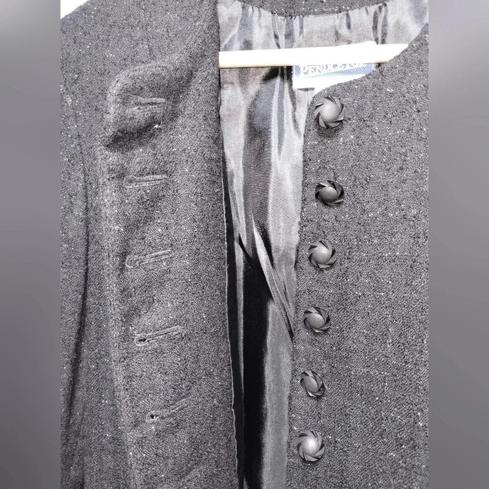 Pendleton Peacoat Jacket Black With Silver Size 1… - image 2